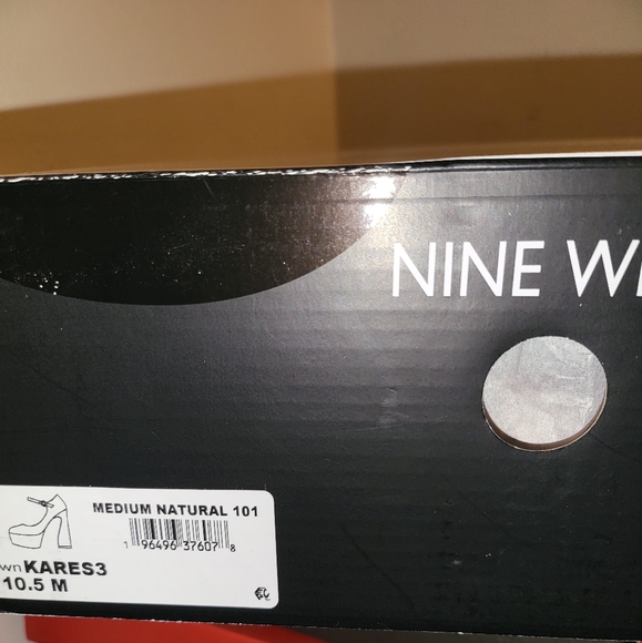 NWB Nine West Kares3 Platform Mary Jane Heels | Square Toe- Tan  | size 10.5 - Picture 3 of 6